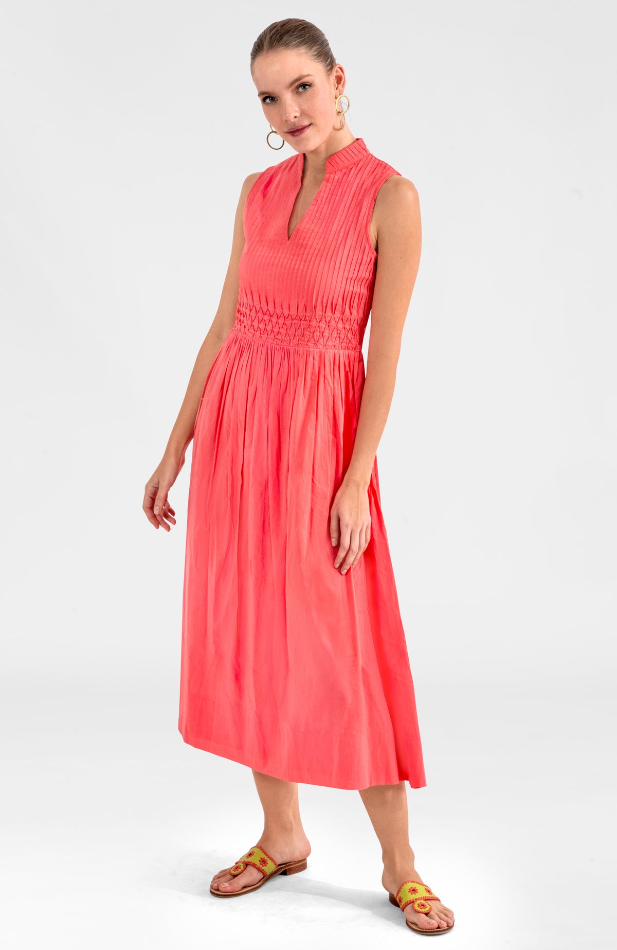 Aurora Goddess Of Sun Dress - Roman Goddess Coral