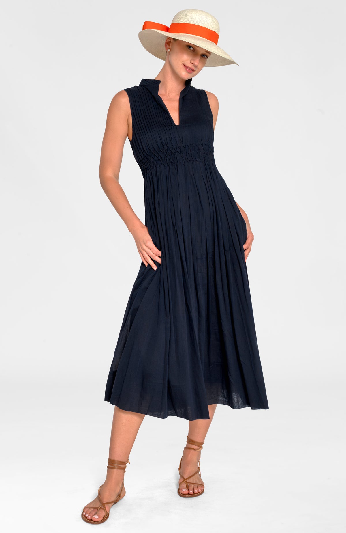 Aurora Goddess Of Sun Dress - Roman Goddess Navy