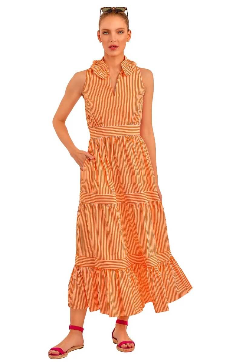 Wash &amp; Wear Hope Midi/Maxi Dress Orange