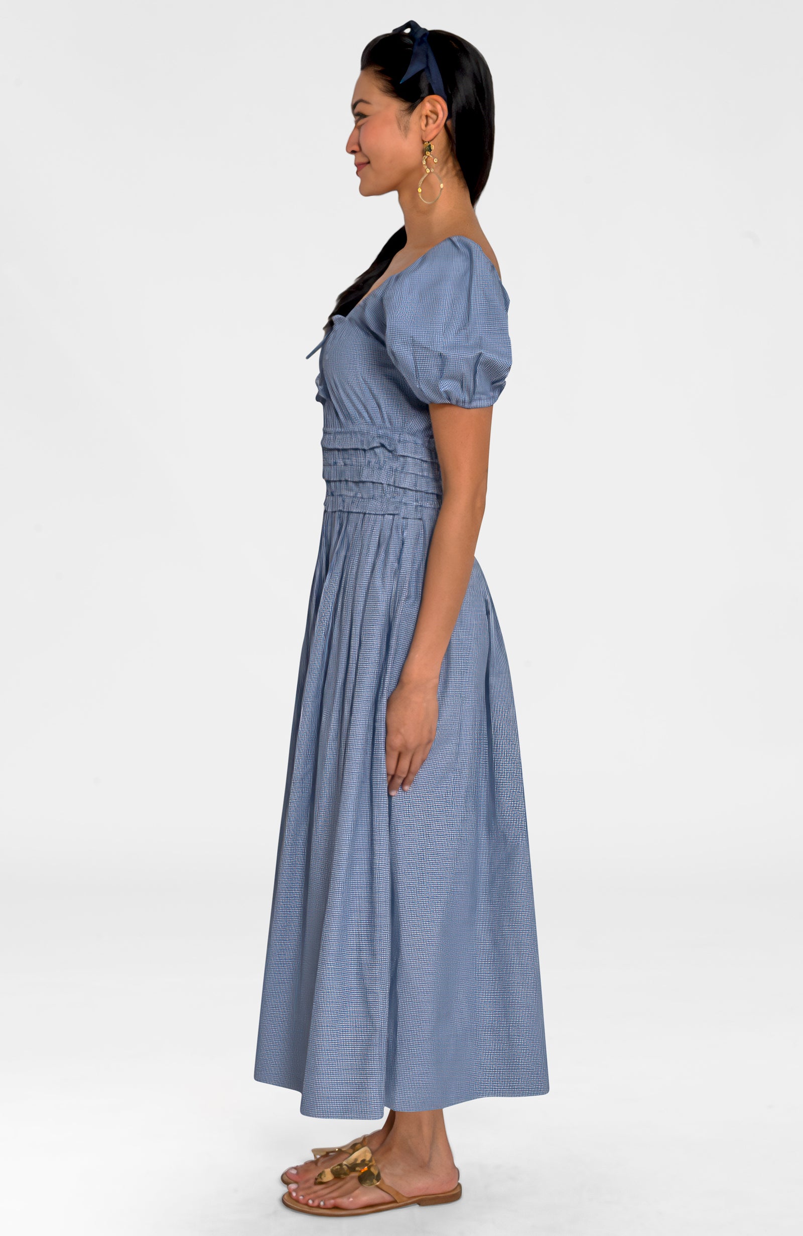 The Julie Dress - Gingham Navy