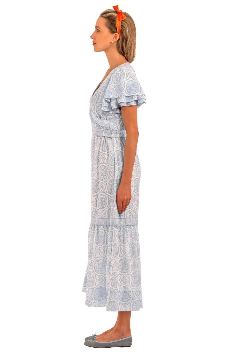 Le Marais Midi/Maxi Dress - Sultan&#39;s Dining Room White Peri