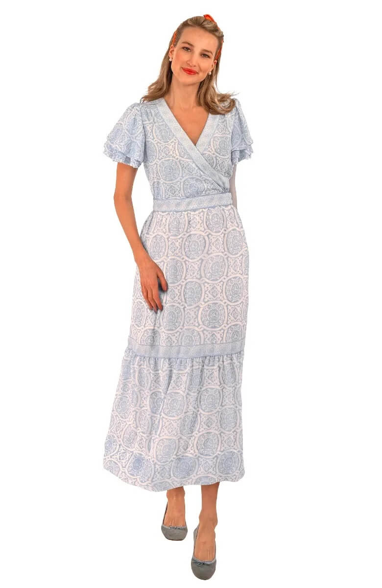 Le Marais Midi/Maxi Dress - Sultan&#39;s Dining Room White Peri