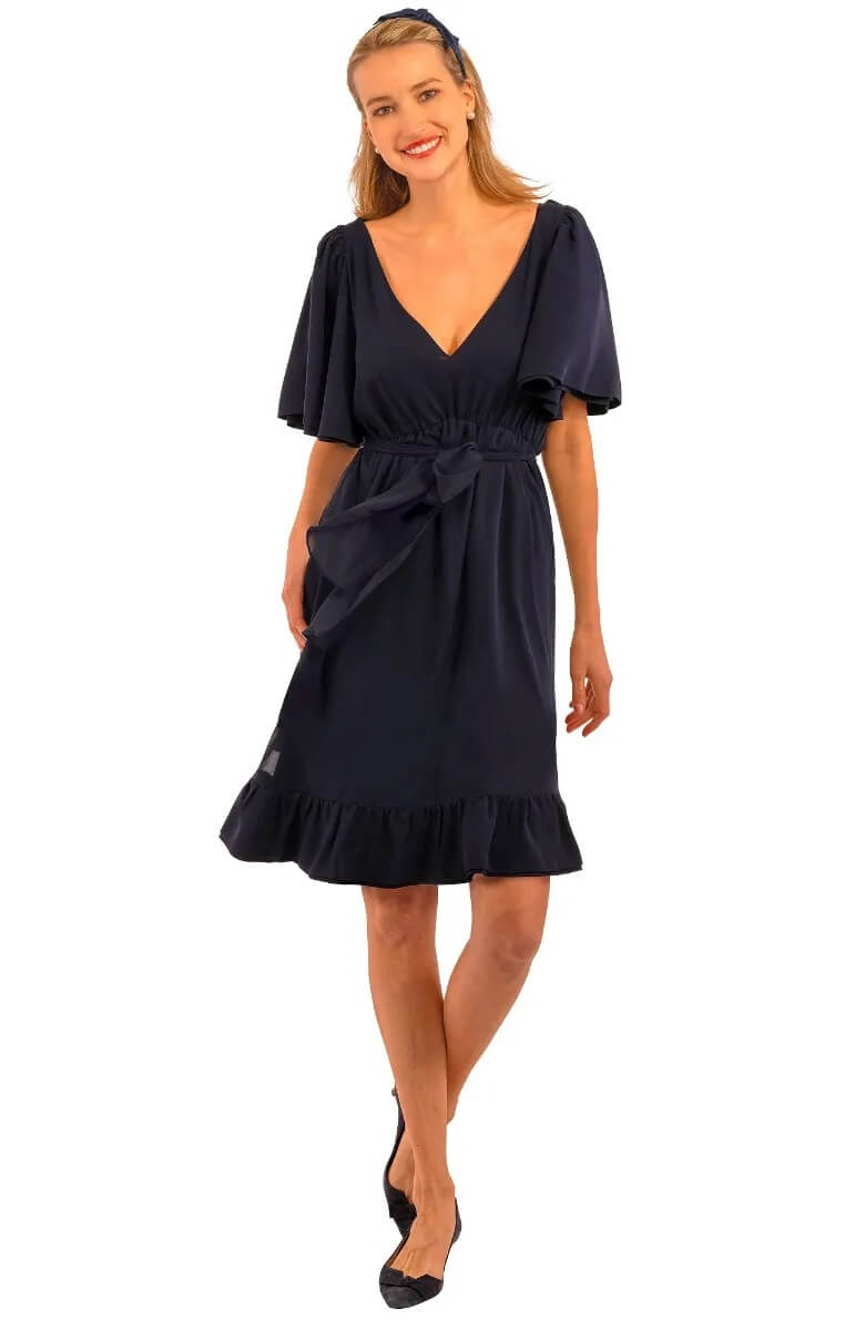 Solid Melody Dress Navy