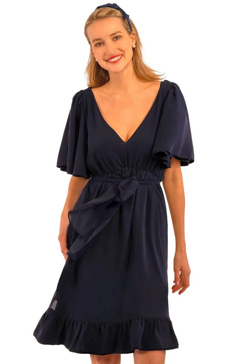 Solid Melody Dress Navy