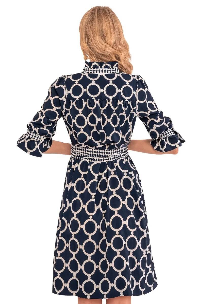 Outta Sight Tunic Dress - Dip &amp; Dot Navy White