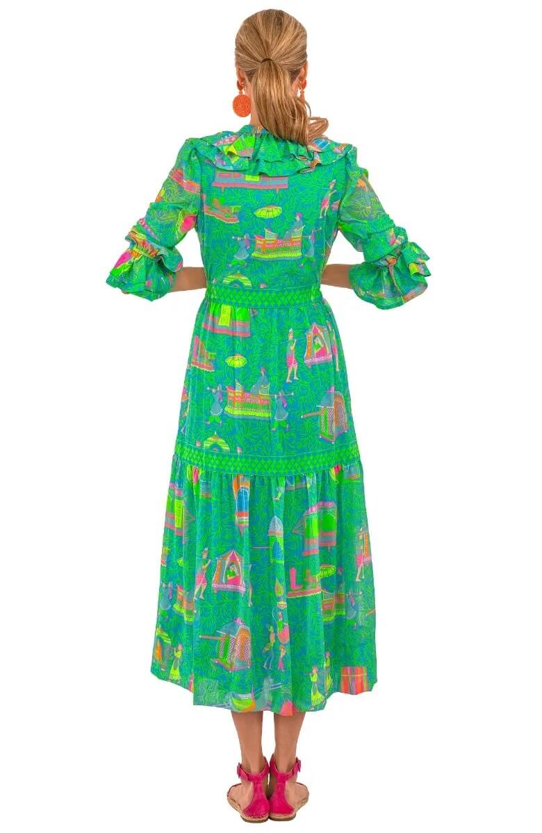 Sitting Pretty Dress - Palanquin Party Turquoise