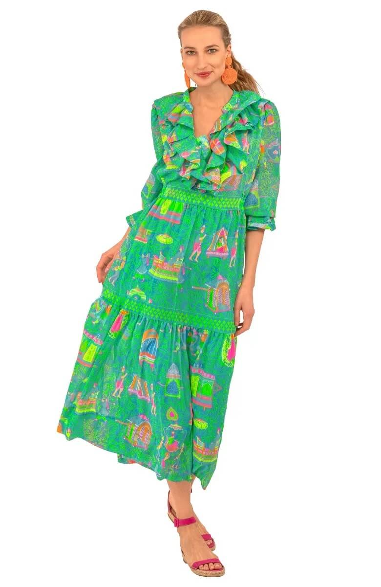 Sitting Pretty Dress - Palanquin Party Turquoise