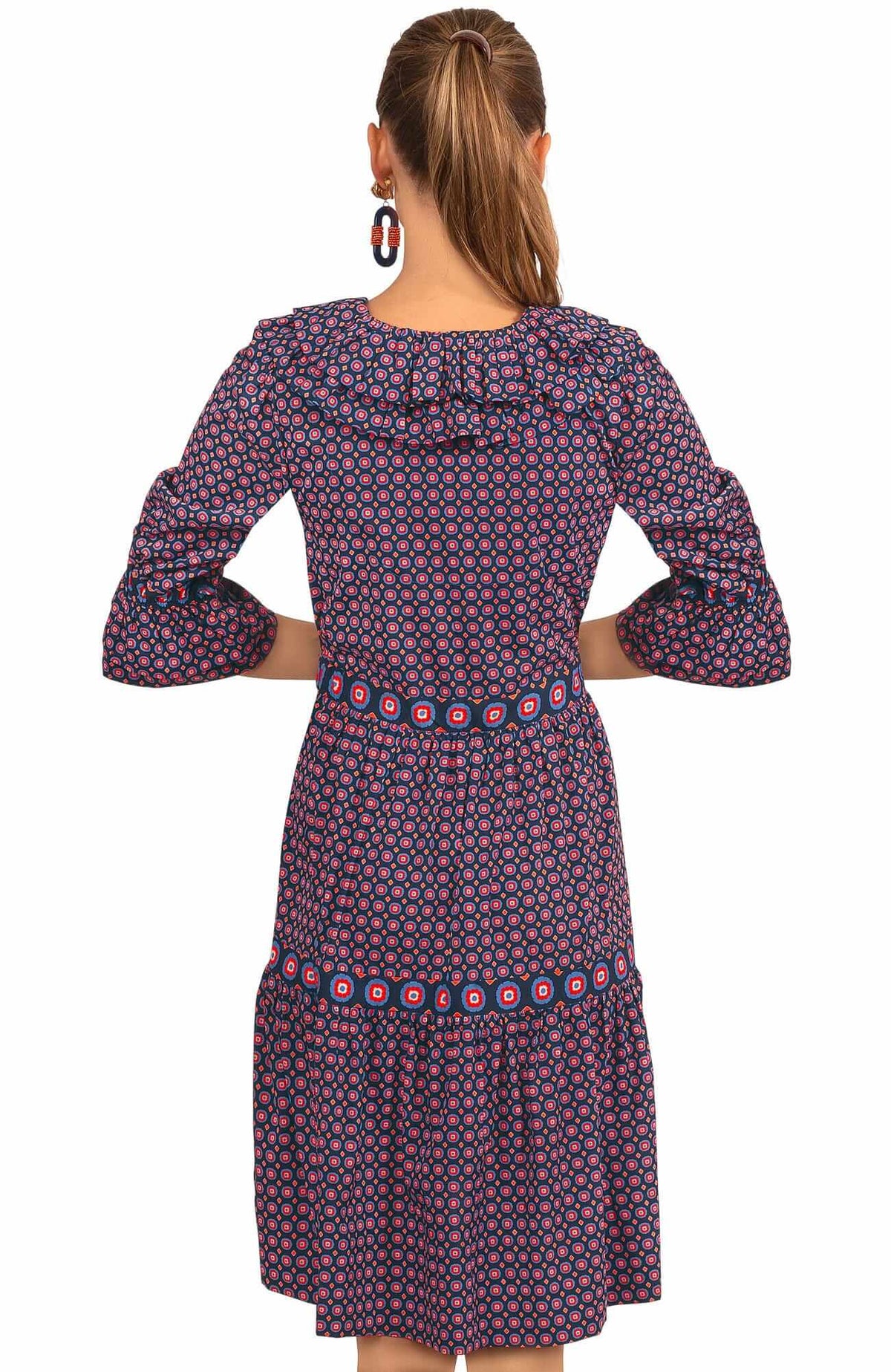 Posh Foulard Dress - Final Sale Navy Multi