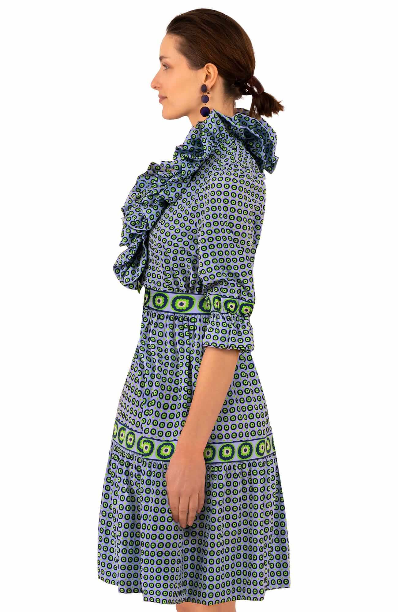 Posh Foulard Dress - Final Sale Periwinkle