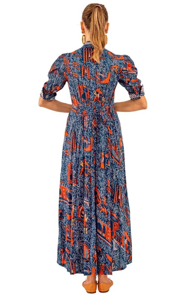 Cinch Maxi Dress - Palanquin Party Navy