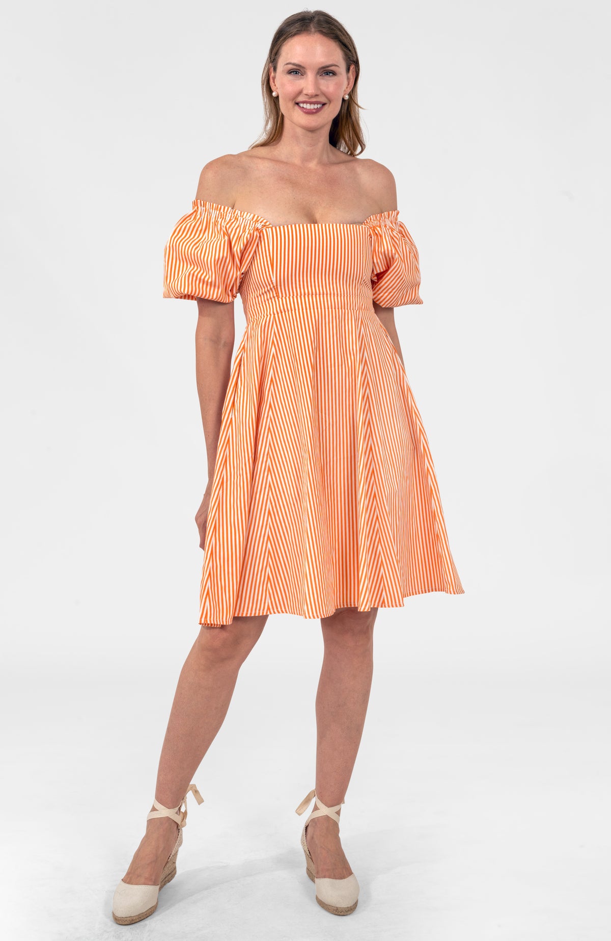 Promenade 2.0 Dress - Stripe Orange