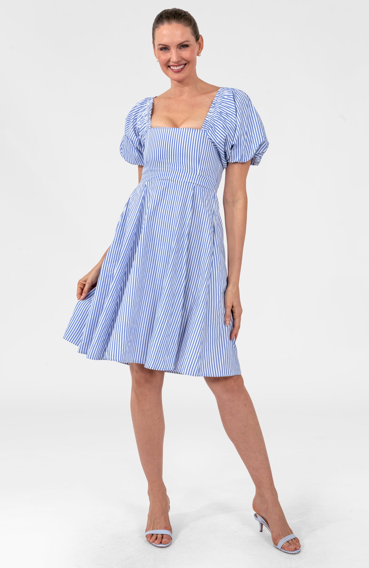 Promenade 2.0 Dress - Stripe Periwinkle