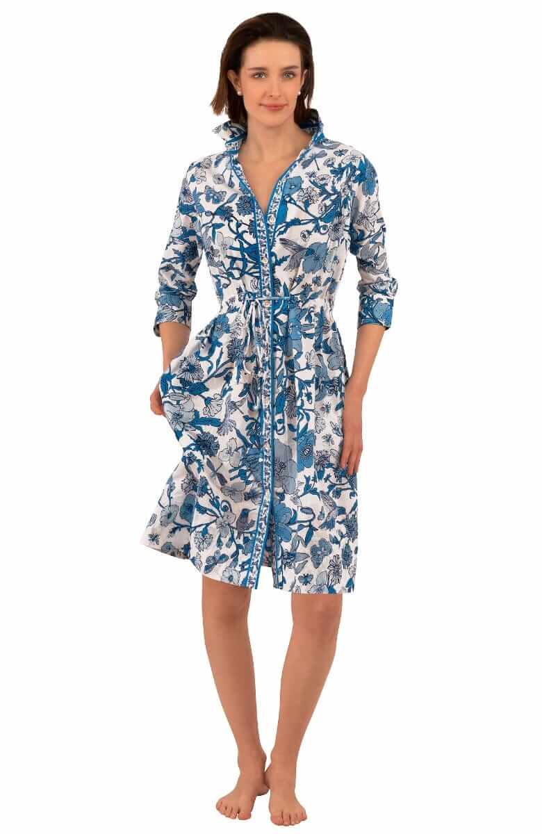 Cotton Pulley Dress - Birds &amp; The Bees - Final Sale Blues