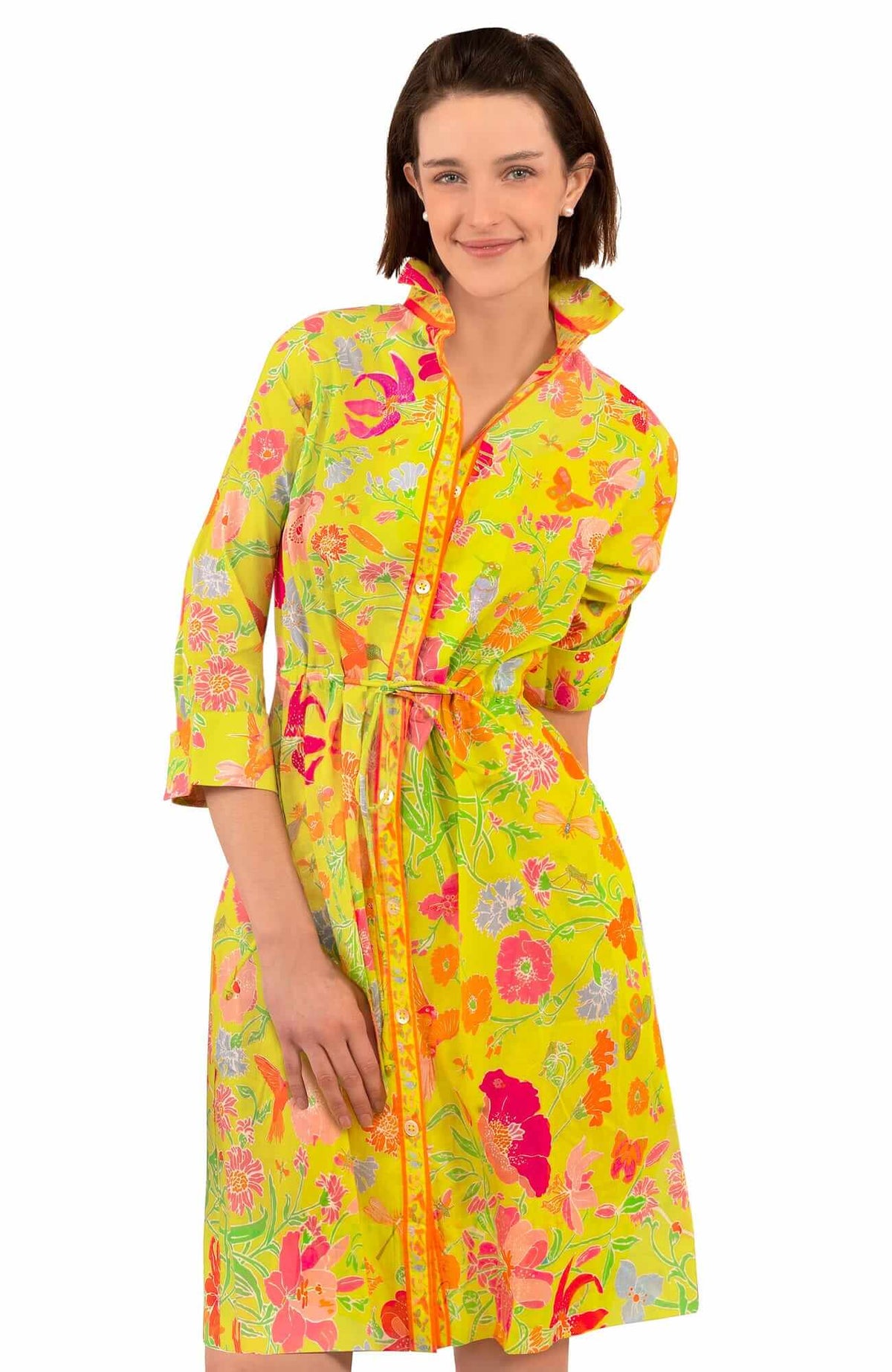 Cotton Pulley Dress - Birds &amp; The Bees - Final Sale Lime