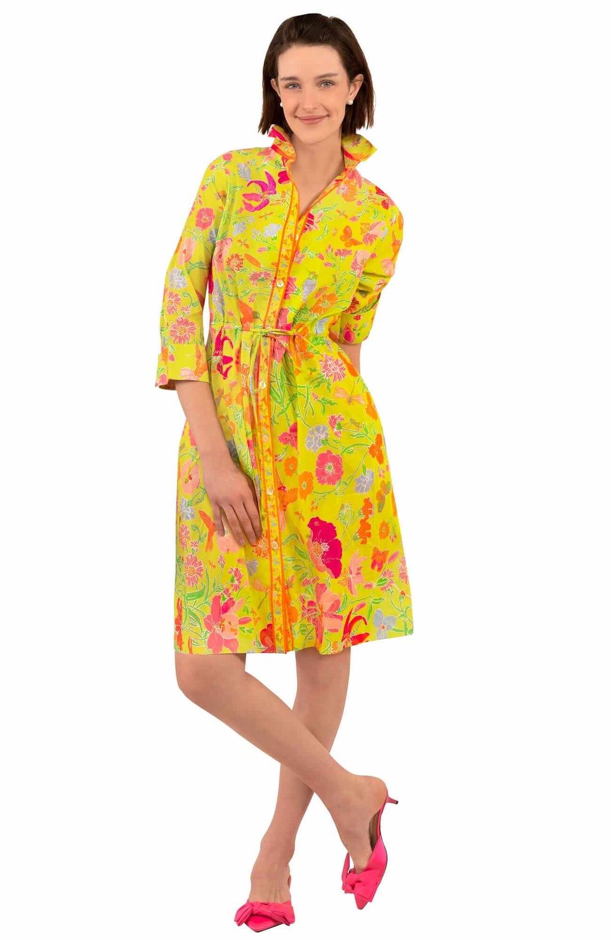 Cotton Pulley Dress - Birds &amp; The Bees - Final Sale Lime