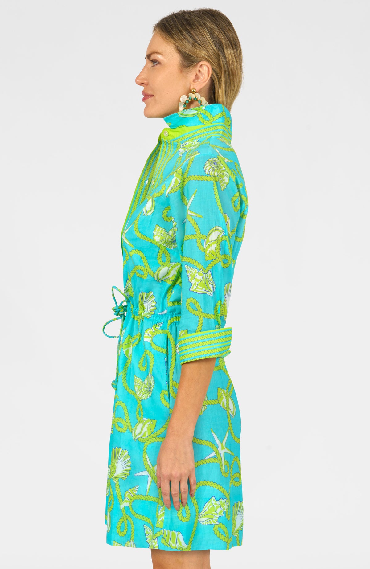 Pulley Dress Shelly Shell Turquoise