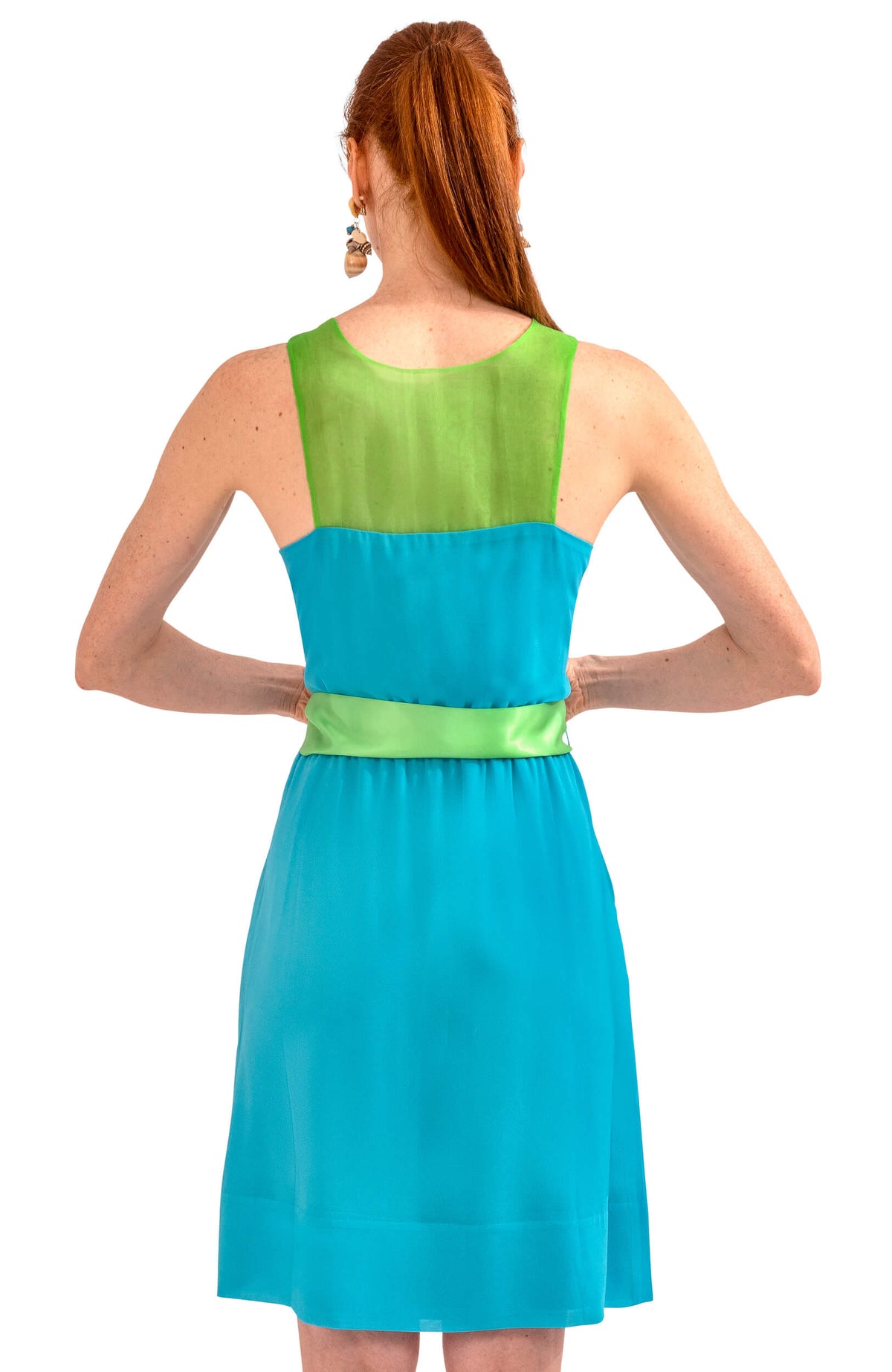 Racerback Dress - Solid Turq Kelly