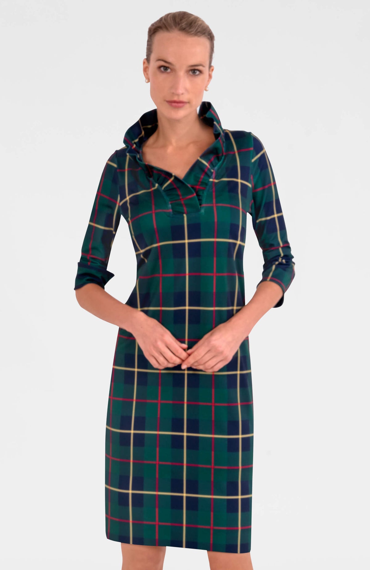 Jersey Ruffneck Dress - Plaidly Cooper