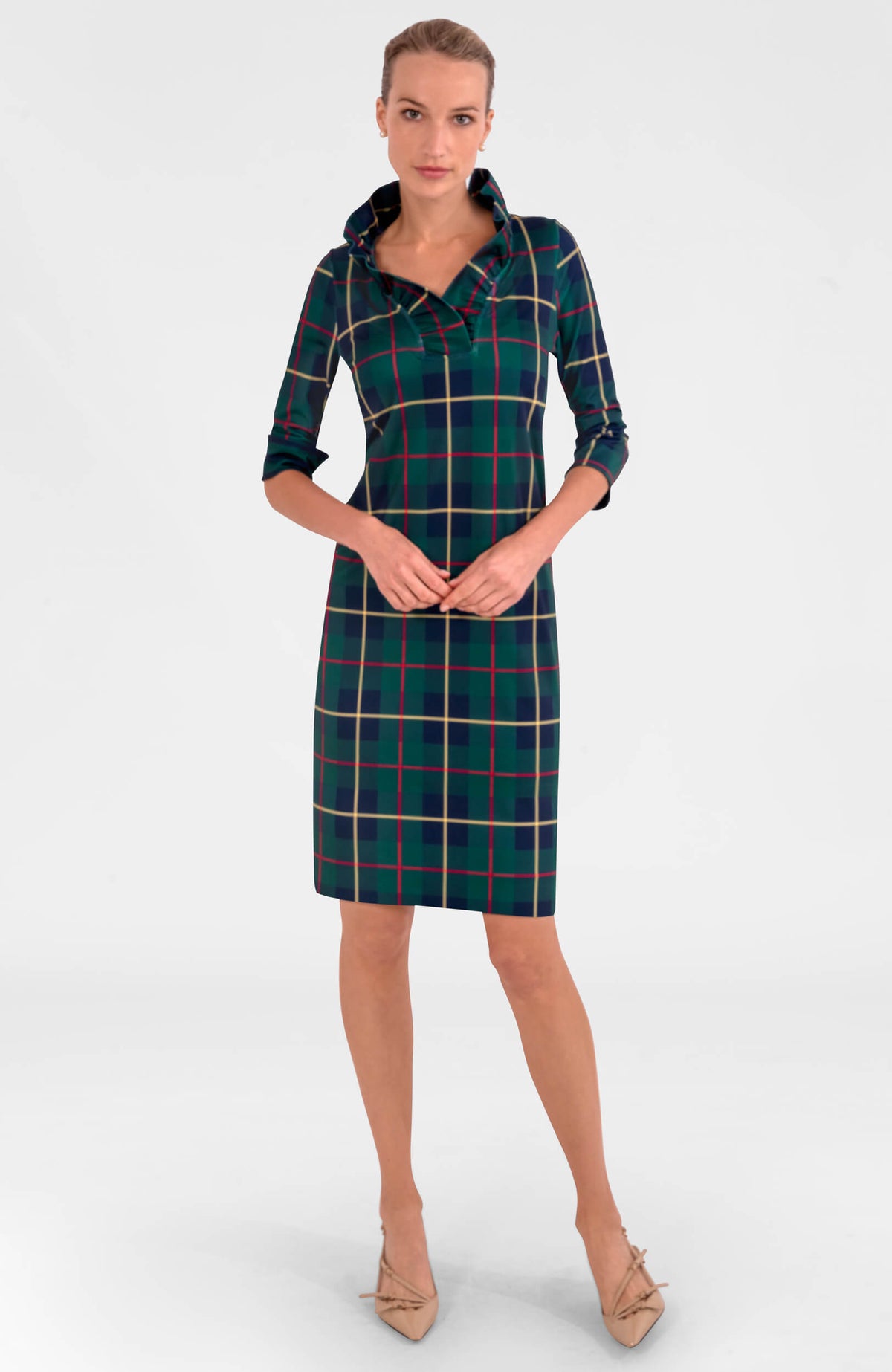 Jersey Ruffneck Dress - Plaidly Cooper