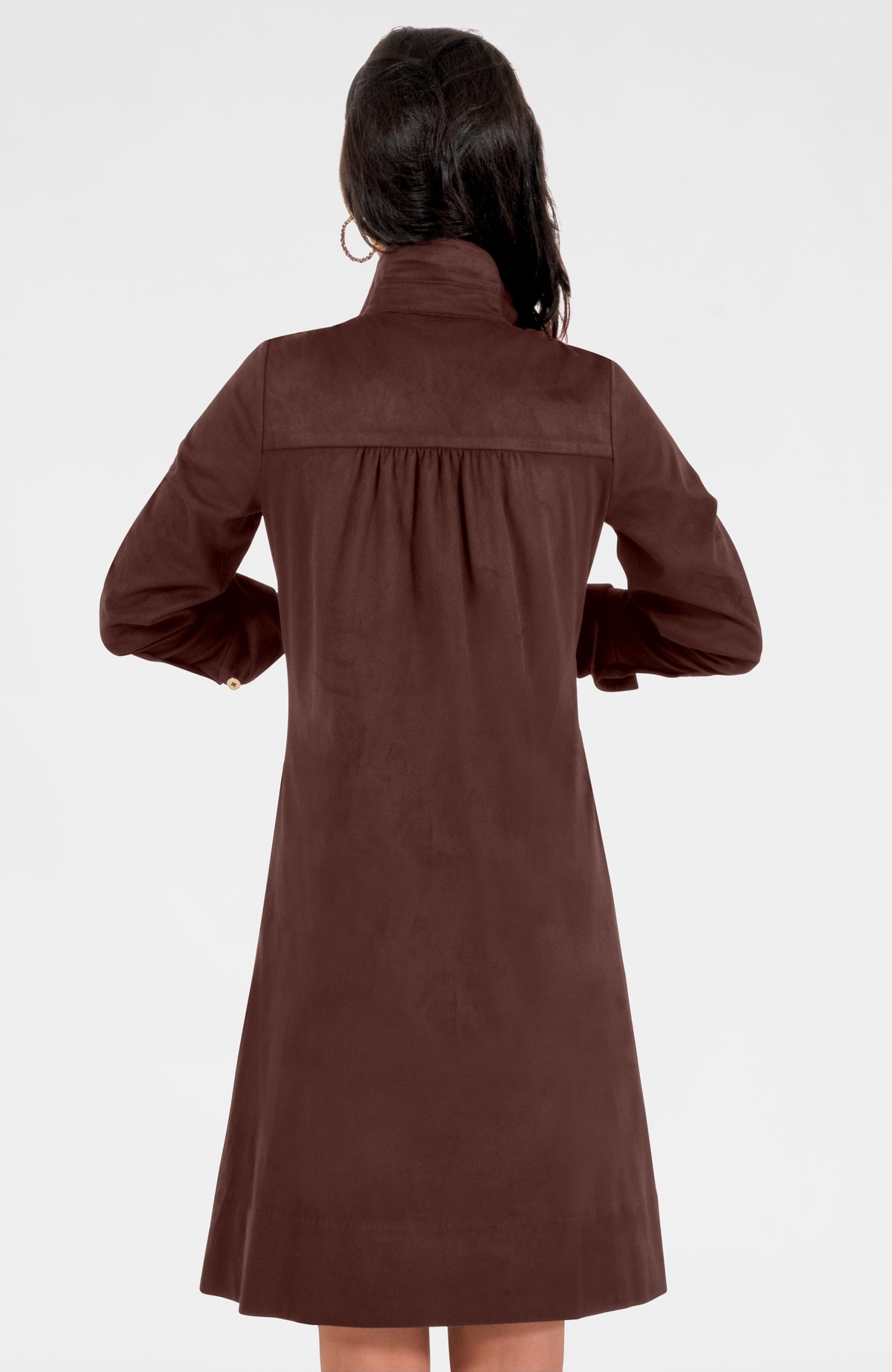 Ruffle Rumble Dress - Ultra Suede Brown