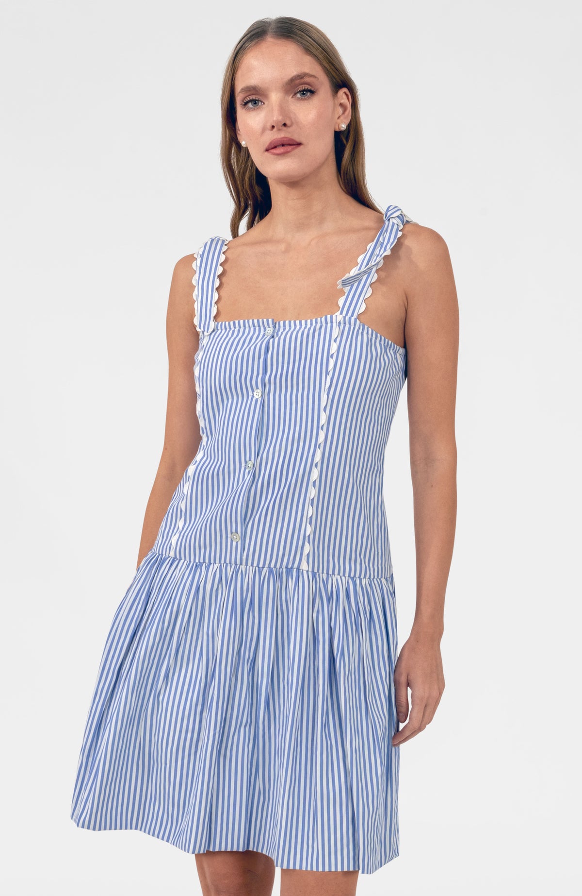 Ric Roc & Roll Dress - Stripe Periwinkle
