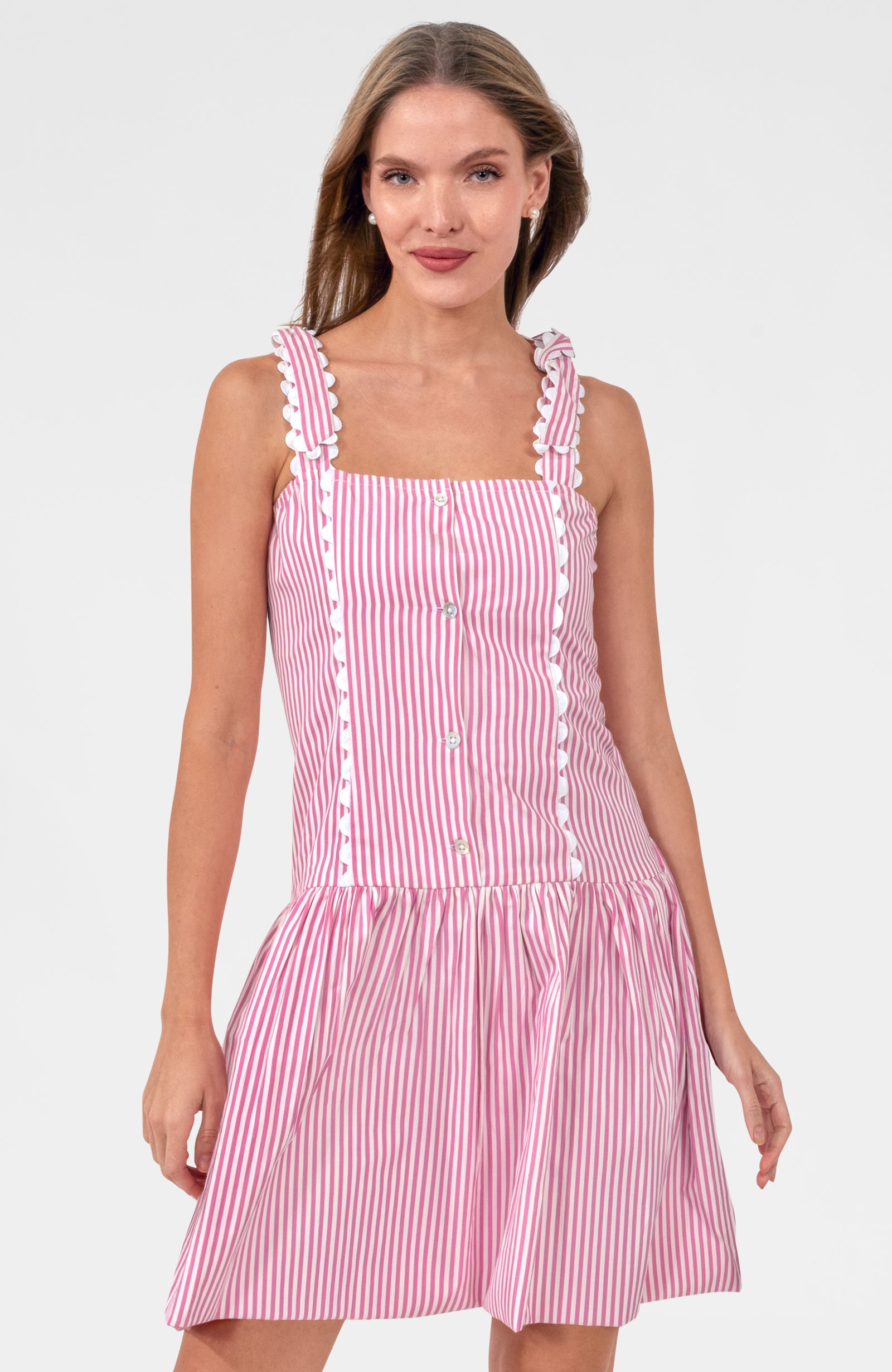 Ric Roc & Roll Dress - Stripe Pink