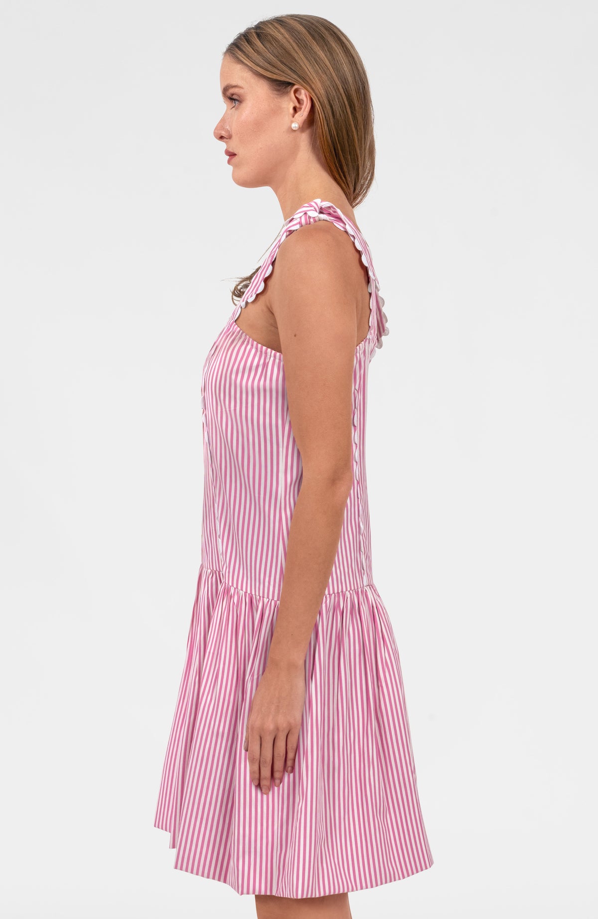 Ric Roc & Roll Dress - Stripe Pink