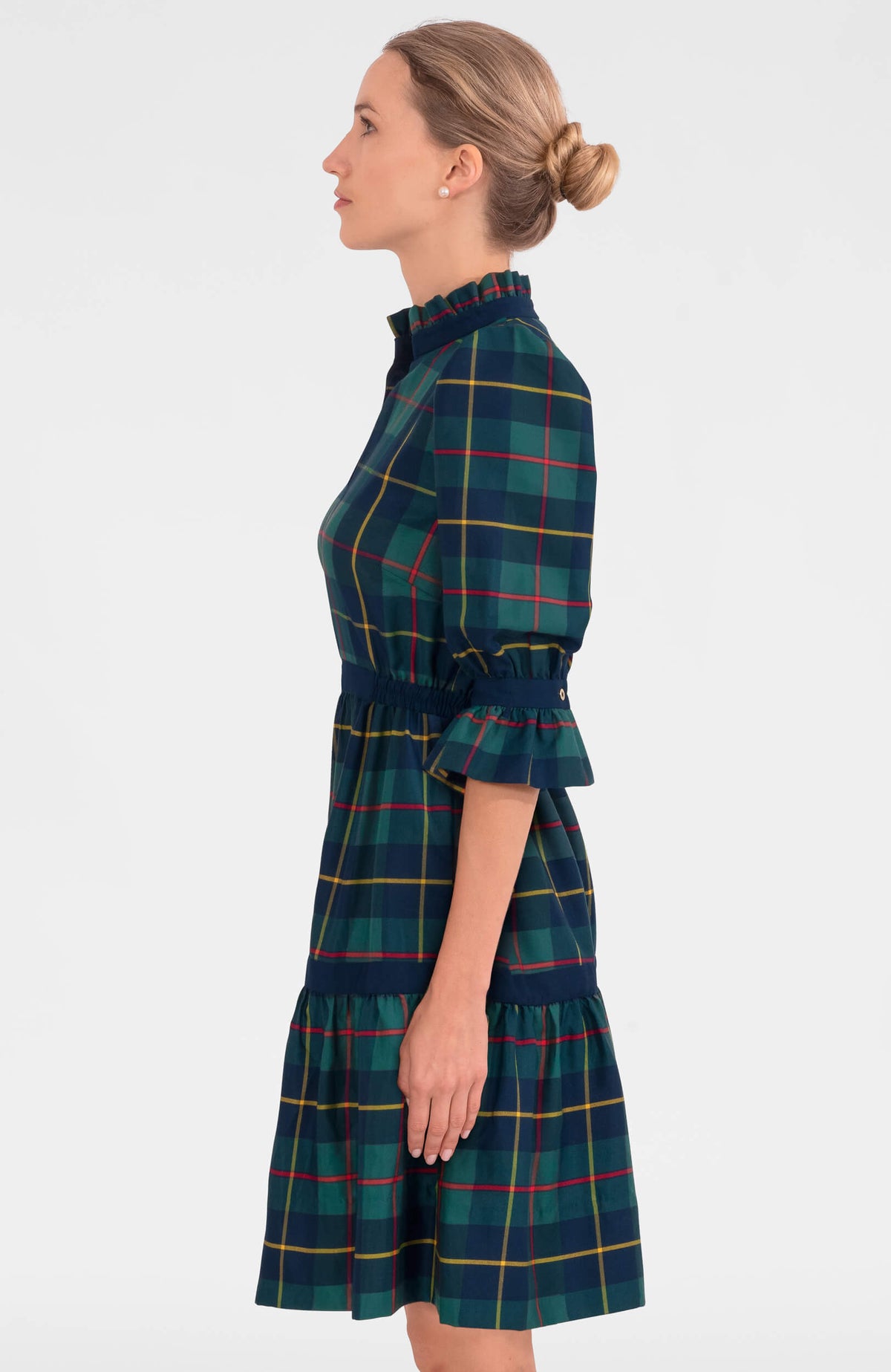 Teardrop Dress - Plaidly Cooper Green Multi