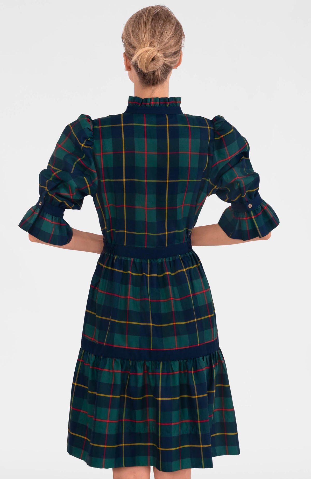 Teardrop Dress - Plaidly Cooper Green Multi