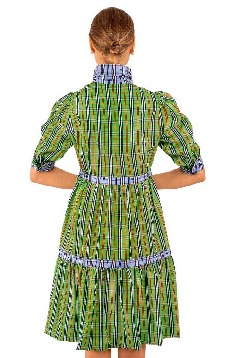 Damsel Dress Sunshine Plaid - Final Sale Green