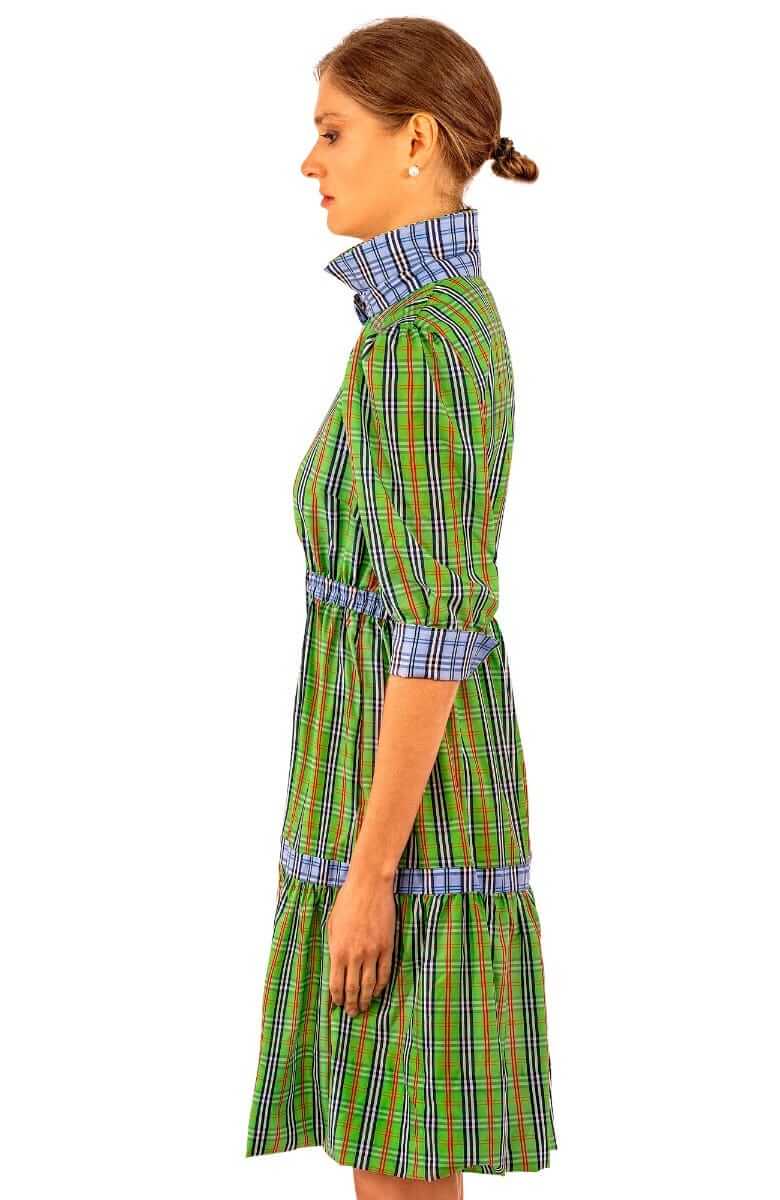 Damsel Dress Sunshine Plaid Green