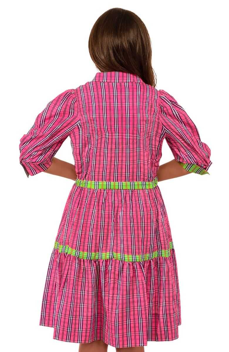 Damsel Dress Sunshine Plaid Pink