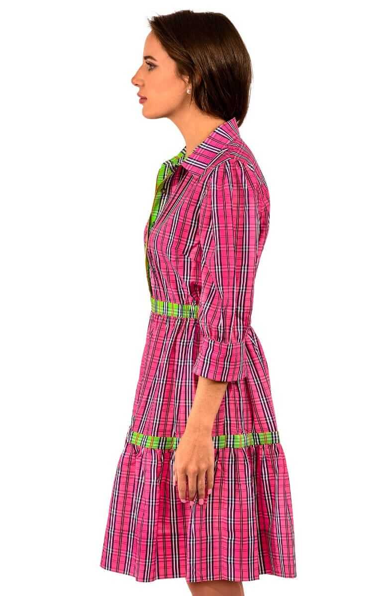 Damsel Dress Sunshine Plaid Pink