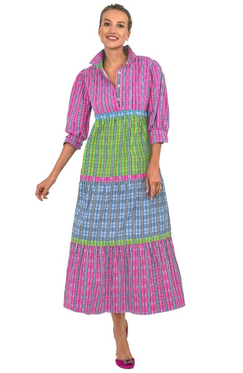 Damsel Maxi Dress - Sunshine Plaid - Final Sale Multi