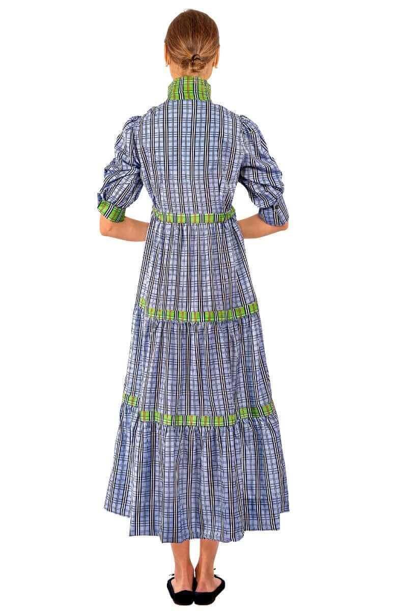 Damsel Maxi Dress - Sunshine Plaid - Final Sale Periwinkle