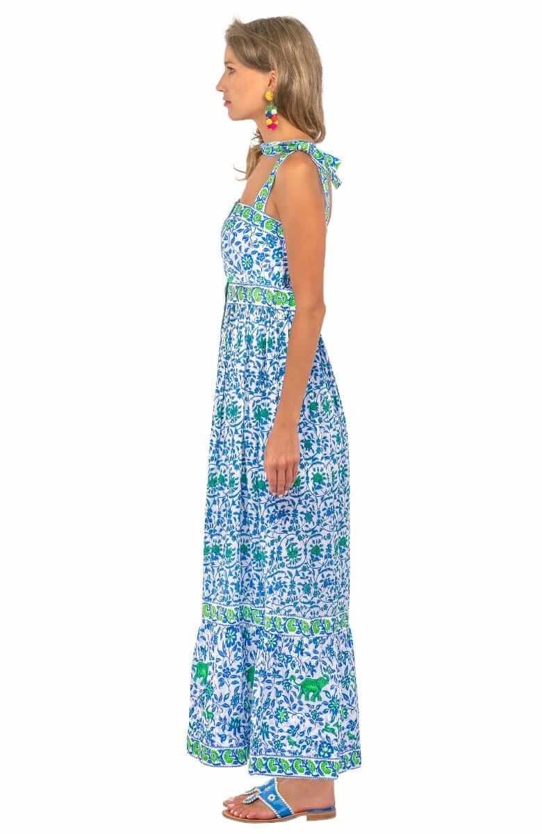 Samaode Dress - East India Blue Kelly