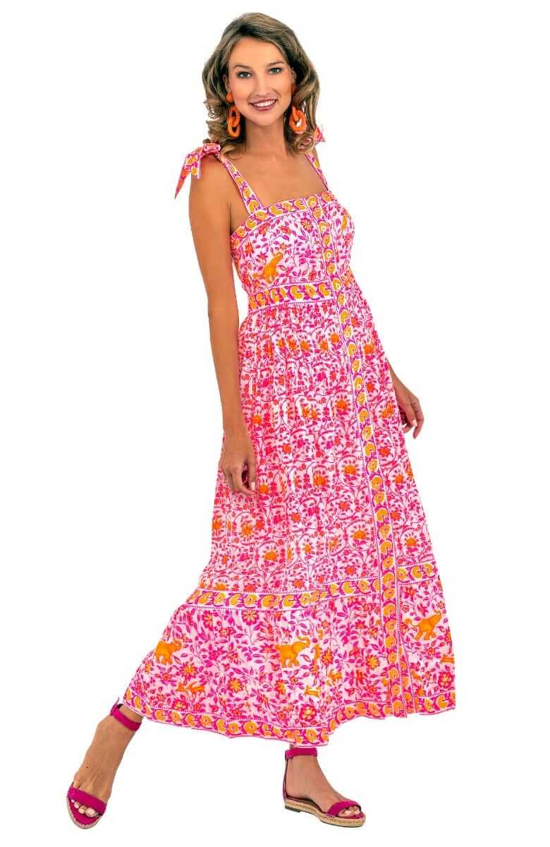 Samaode Dress - East India Pink Orange