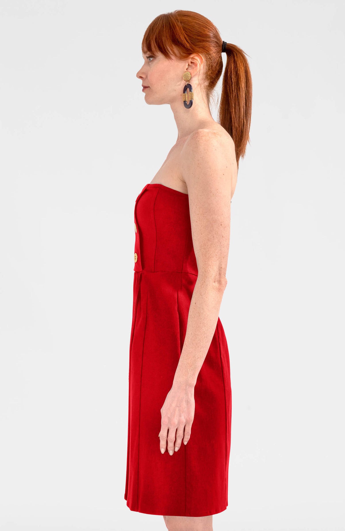 Sailor Dress - Solid Crimson