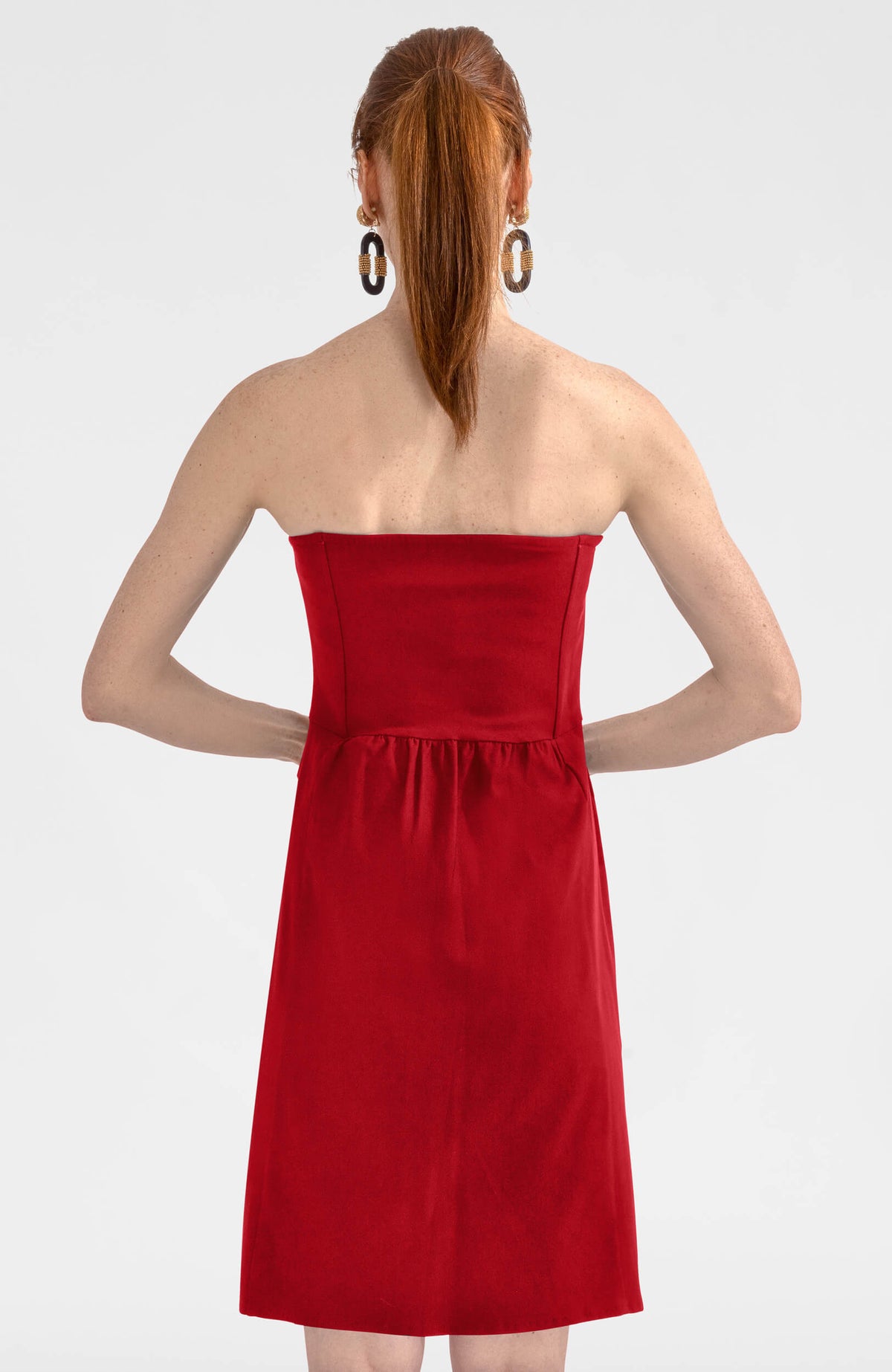 Sailor Dress - Solid Crimson