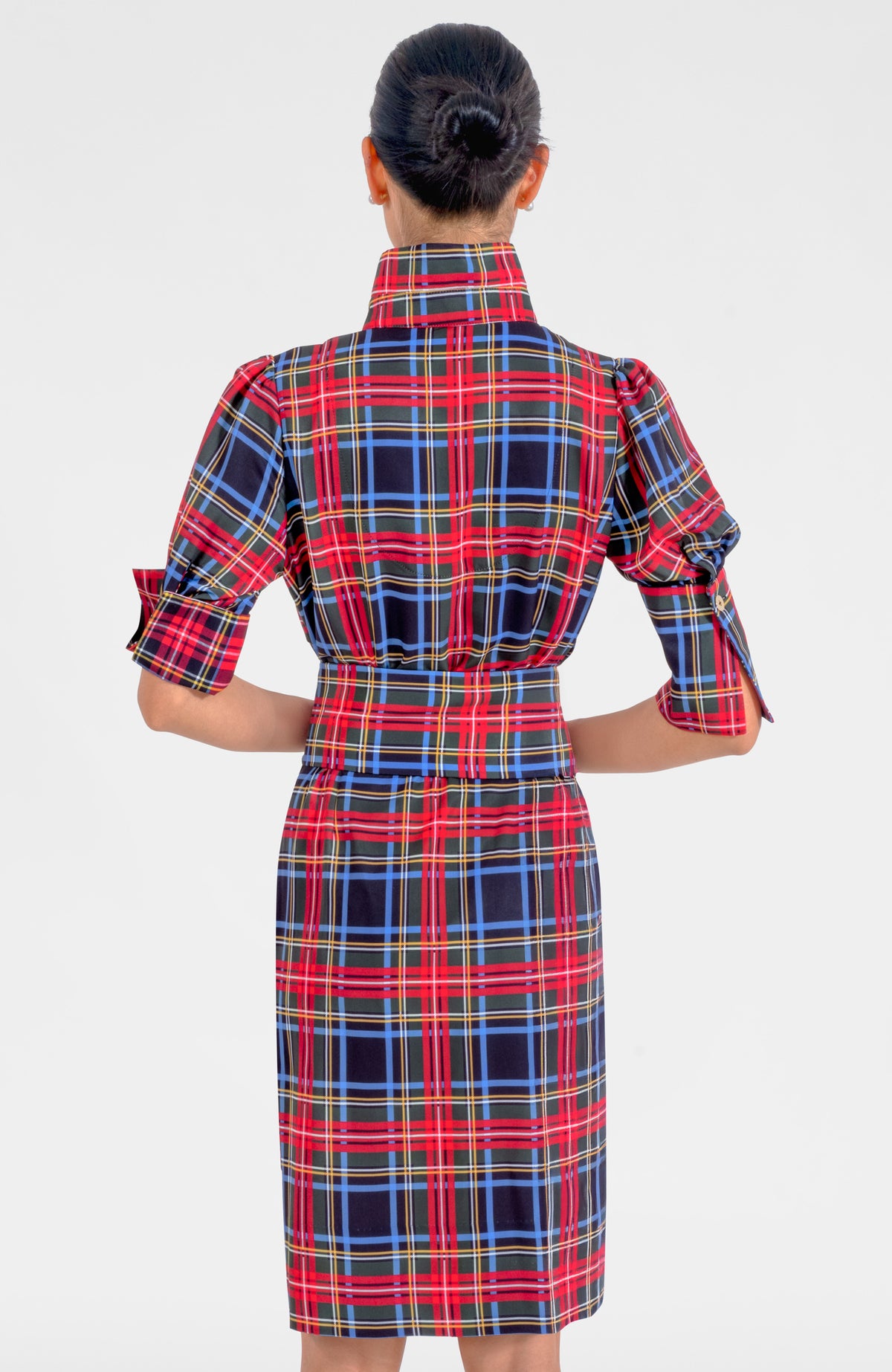 Safari Barbie Dress - Stewart Plaid Black Multi