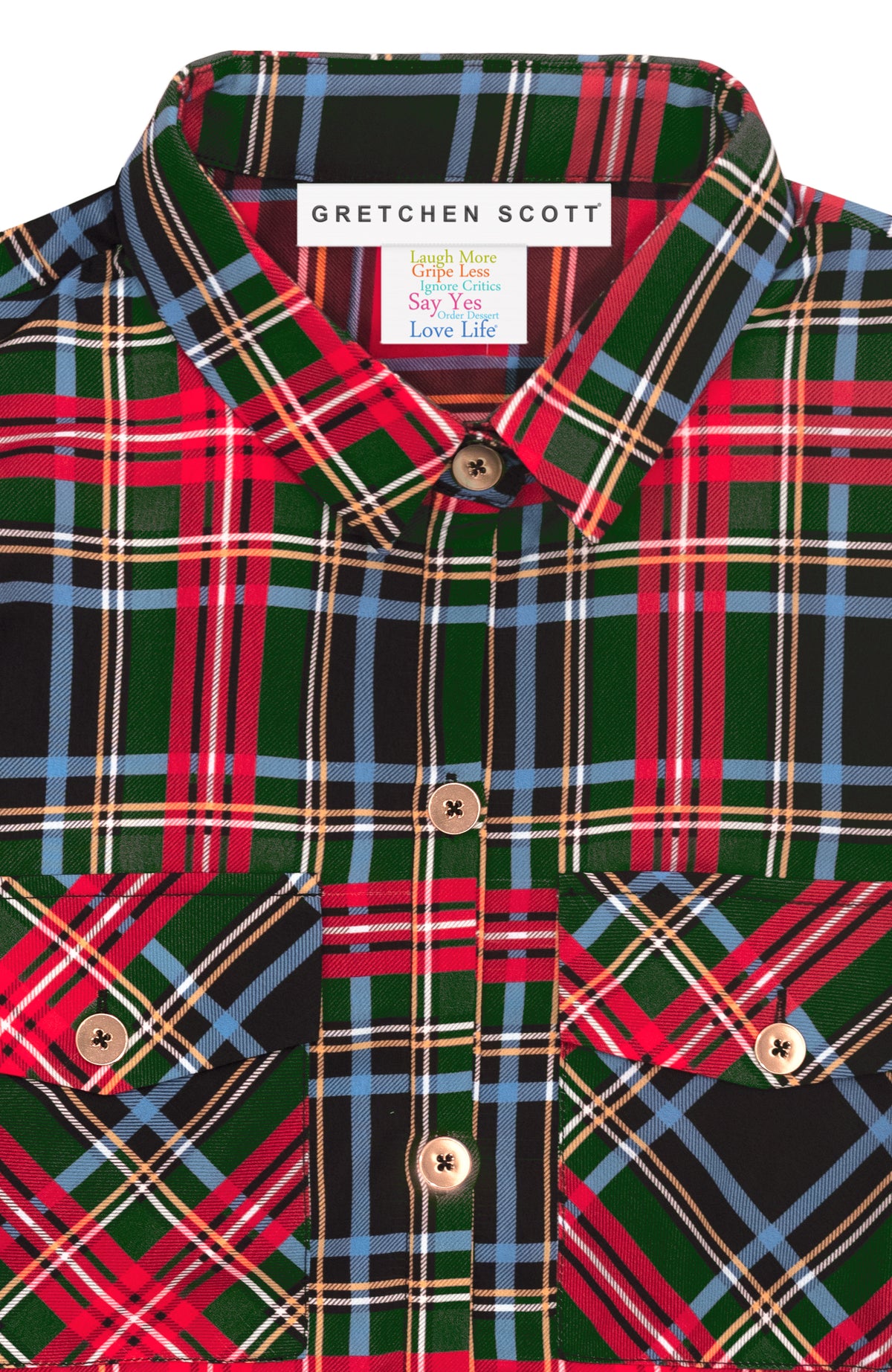 Safari Barbie Dress - Stewart Plaid Black Multi