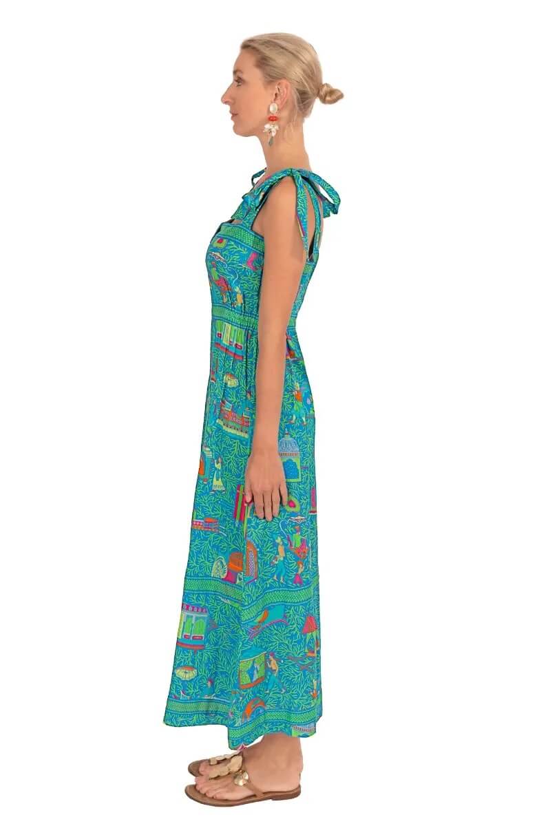 Fun In The Sun Dress - Palanquin Party Turquoise