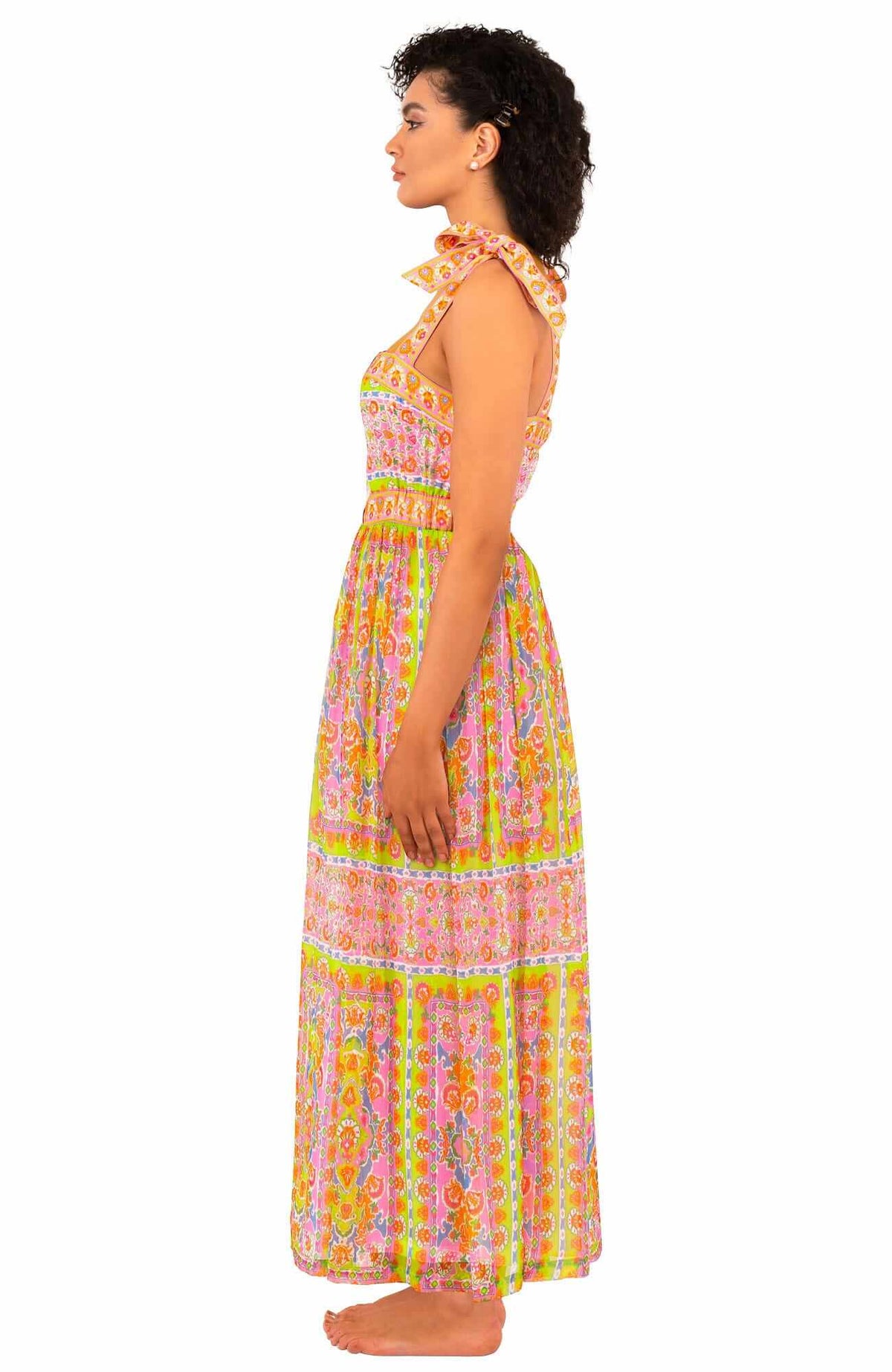 Fun In The Sun Dress - Watteau Pink Lime