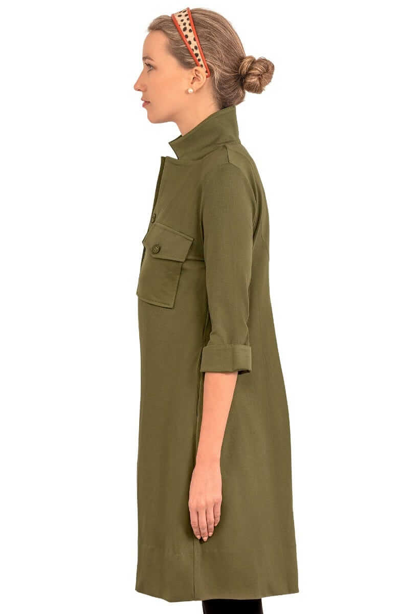 Ponte Alli Dress - Uptown Girl Olive