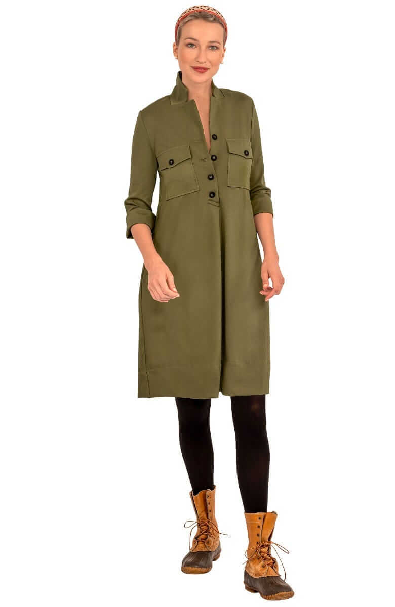 Ponte Alli Dress - Uptown Girl Olive