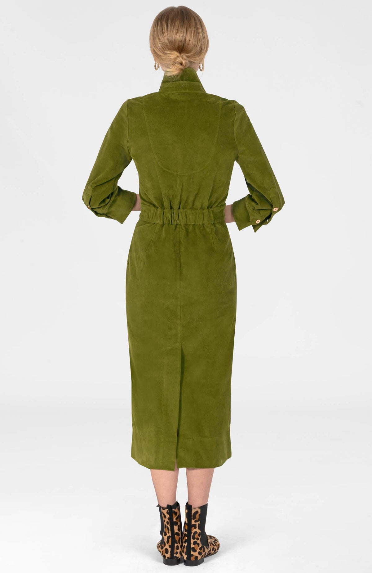 Shake It Up Dress - Corduroy Olive