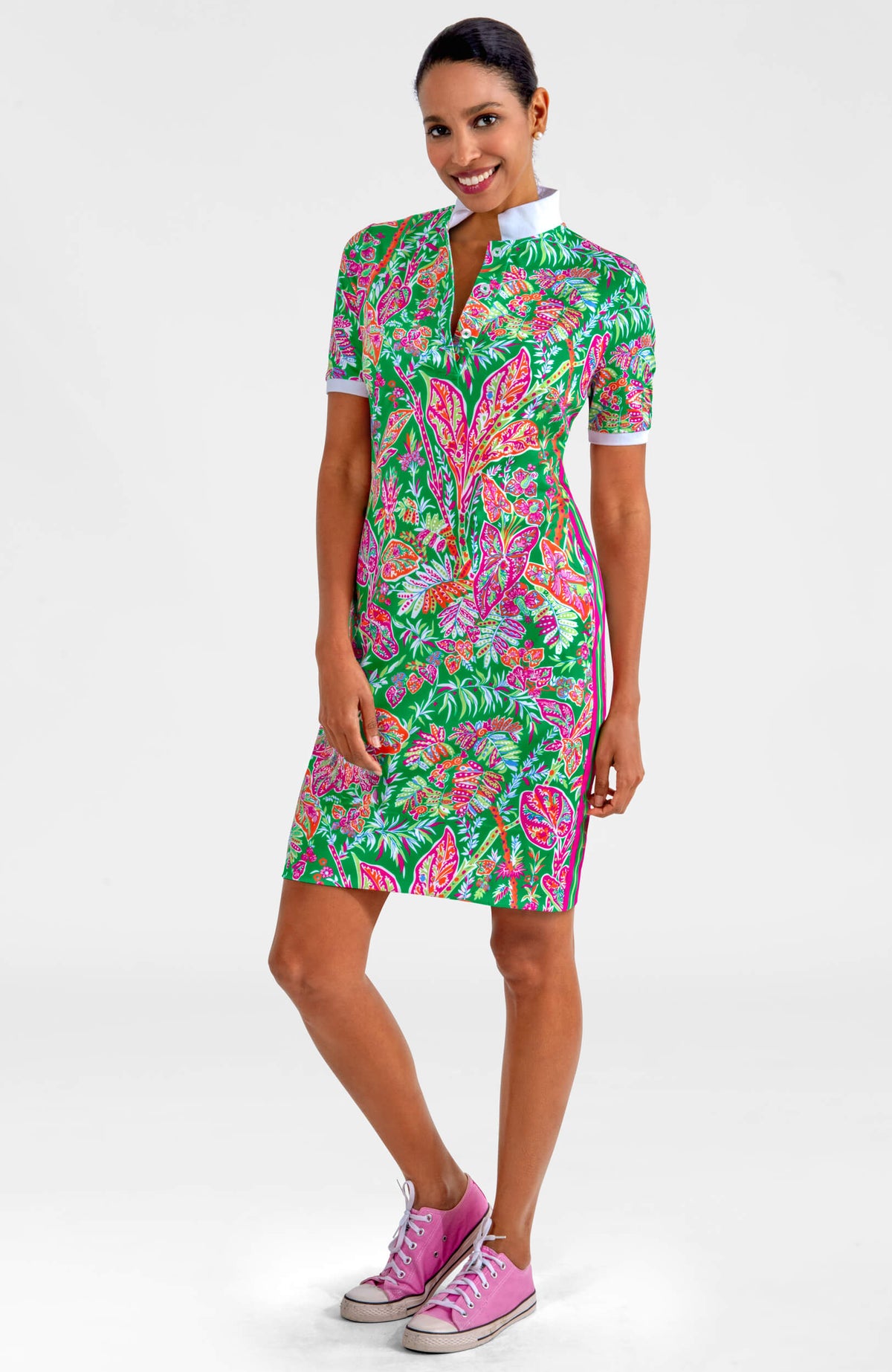 Jersey Serve It Up Dress - Vintage Vines