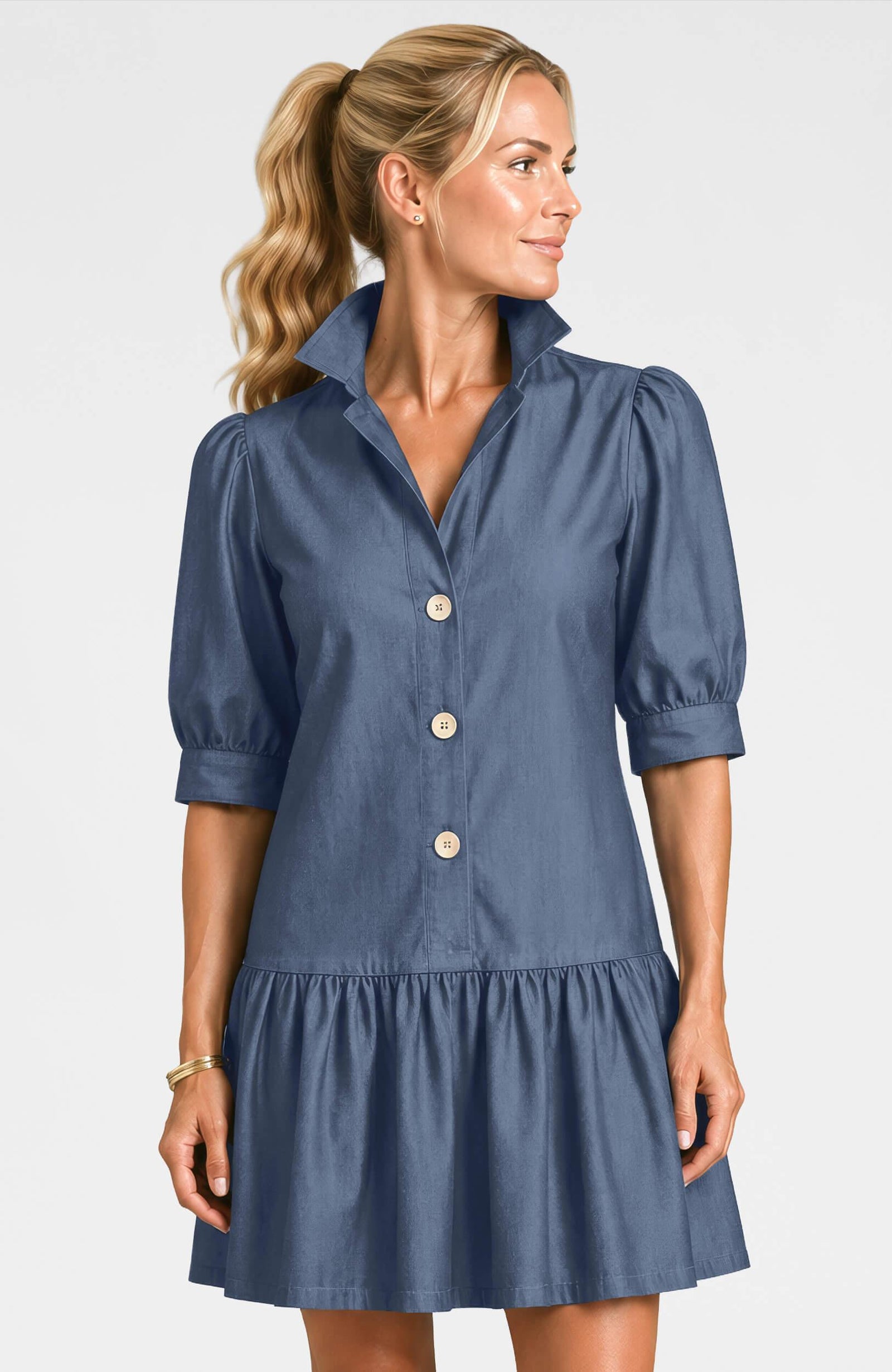 So Sweet Dress - Chambray Chambray