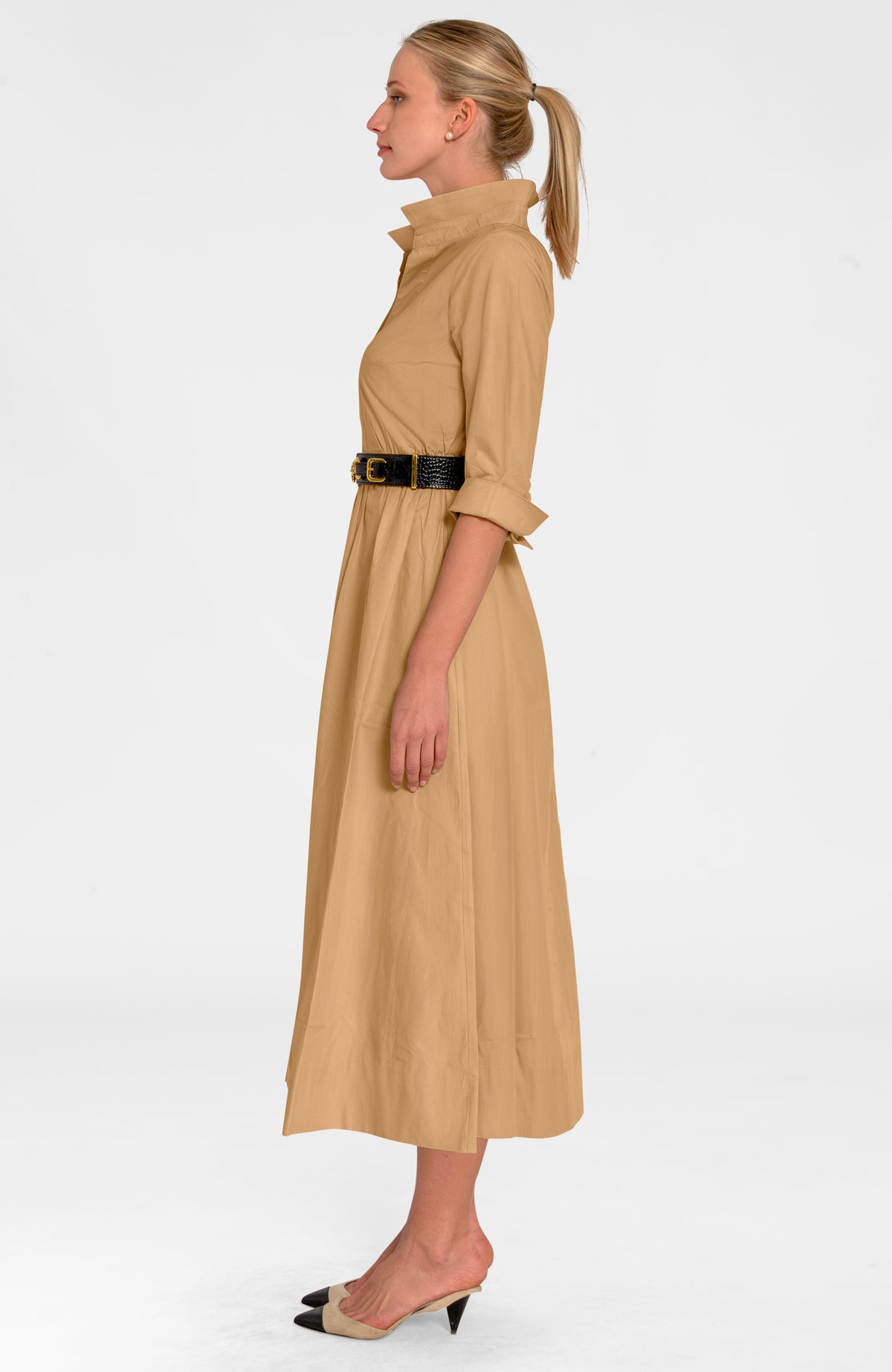 Cosmopolitan Dress- Solid Khaki