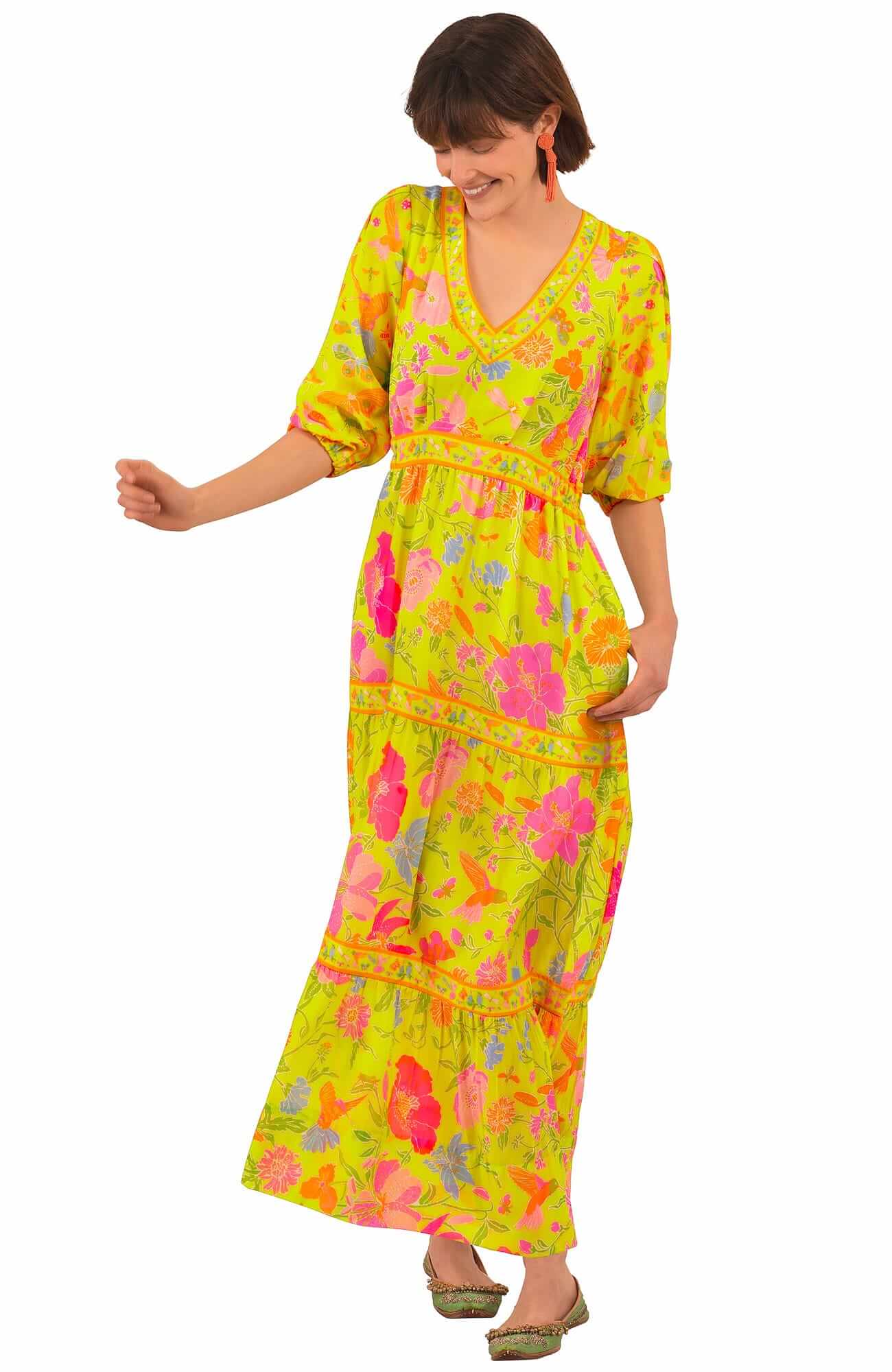 Strut Midi/Maxi - Birds & The Bees - Final Sale Lime
